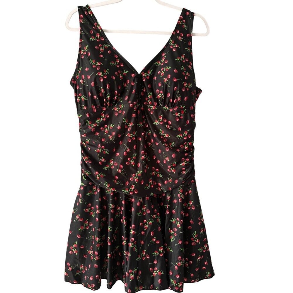 XXL Black Cherry Swimsuit – Summer Mae Beachwear Summer Vintage Coquette Style